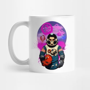 Graffiti Astronaut Skull T-shirt Mug